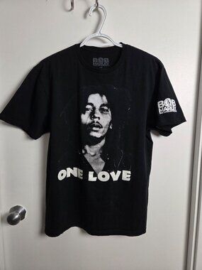 BOB MARLEY One Love Graphic T-Shirt 100% Cotton Rasta Reggae Music Tee Size M